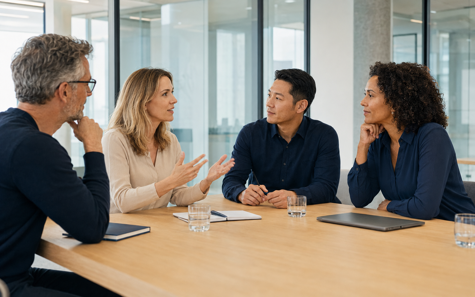 A customer and product team meeting for the first time